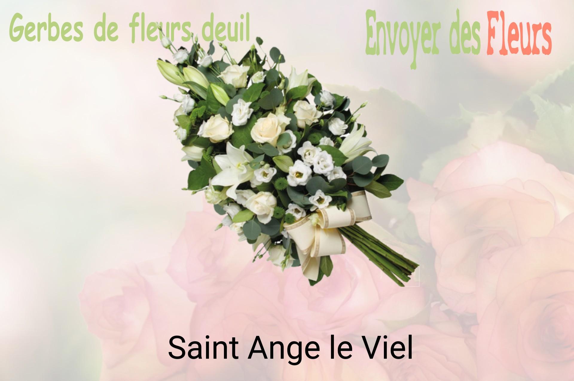 Gerbe de fleurs de deuil livrée à Saint-Ange-le-Viel